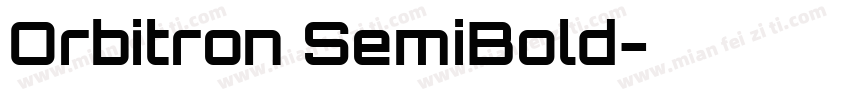 Orbitron SemiBold字体转换